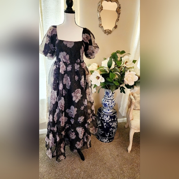 Rose Peony Maxi Dress - Picture 1 of 5